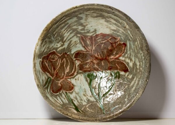 Rose Relief Flat Bowl