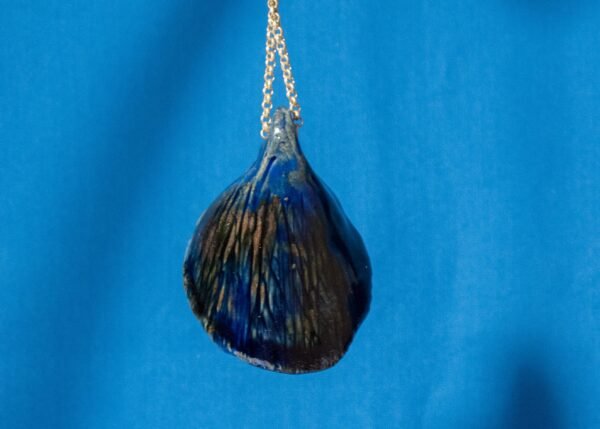 Blue and White Shell Pendant