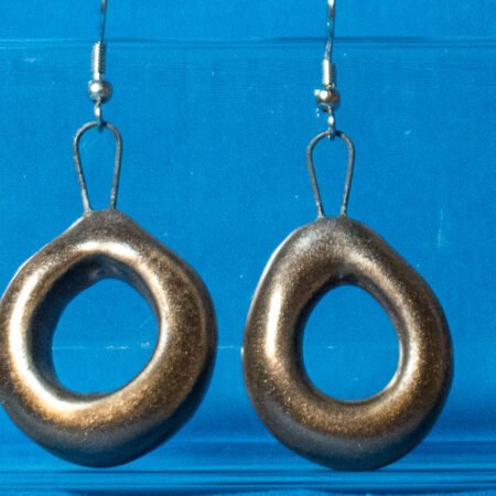 Antique Brass Loop Earrings
