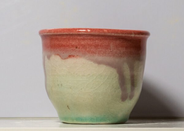 Small Red Rim and Teal Mug