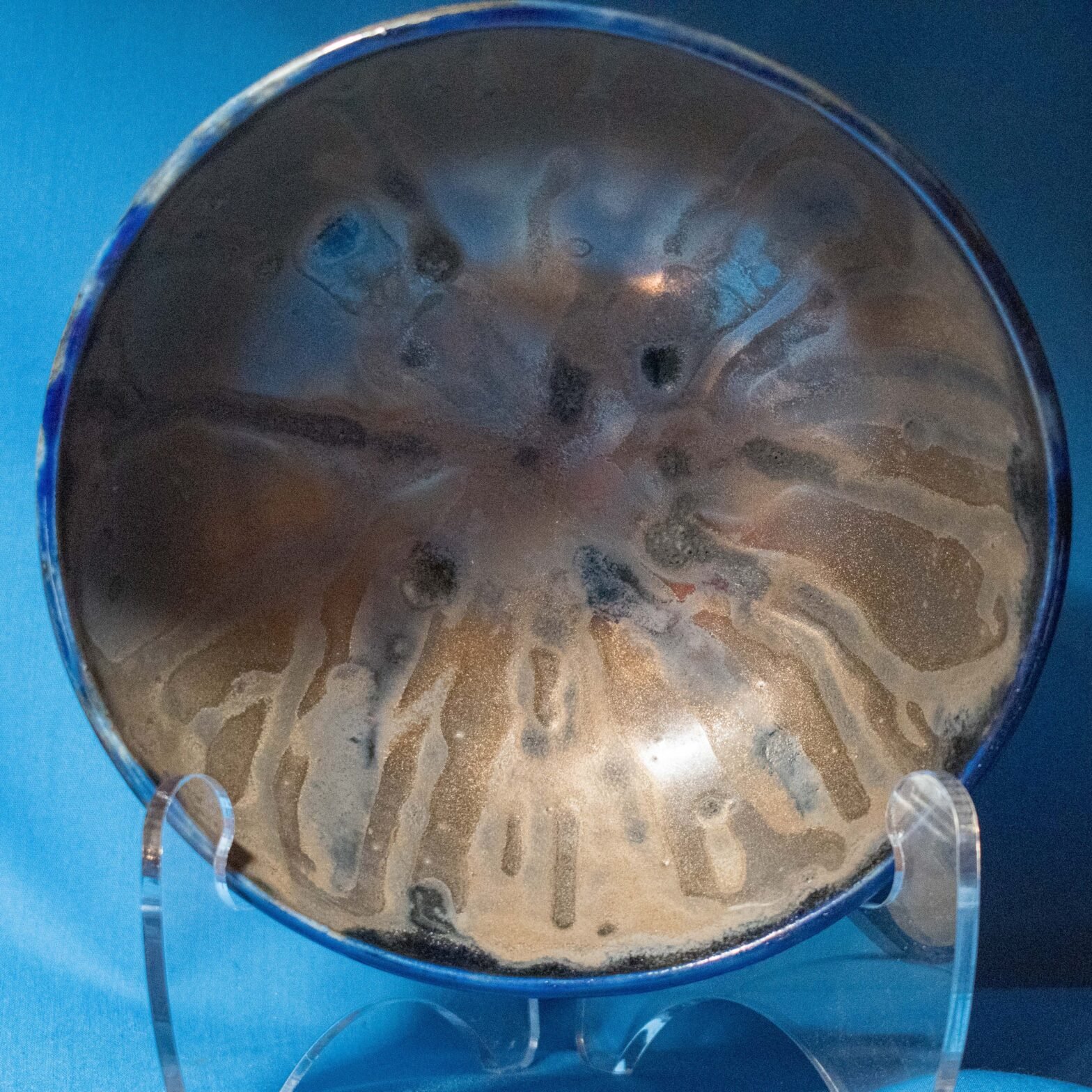 Blue and Brass Bowl