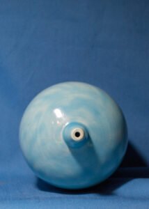 Blue and Purple Thin-topped Bottle top view
