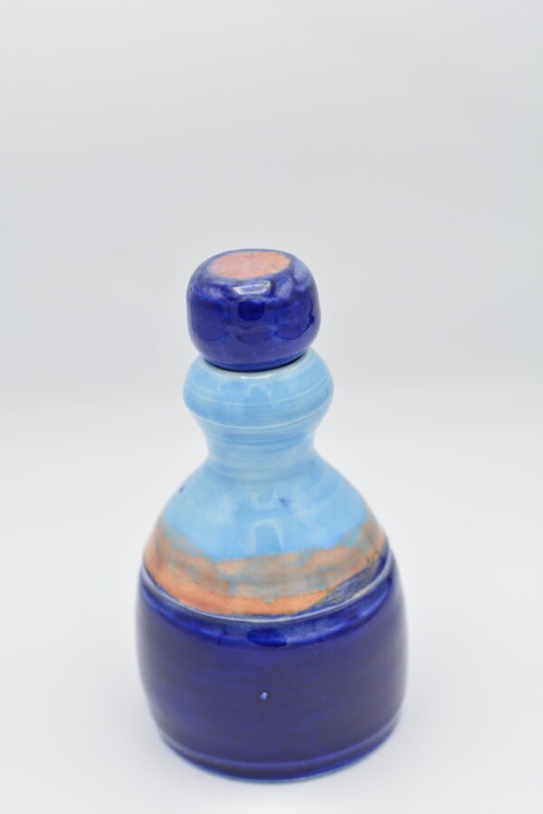 Small Blue and Teal Decanter with Stopper