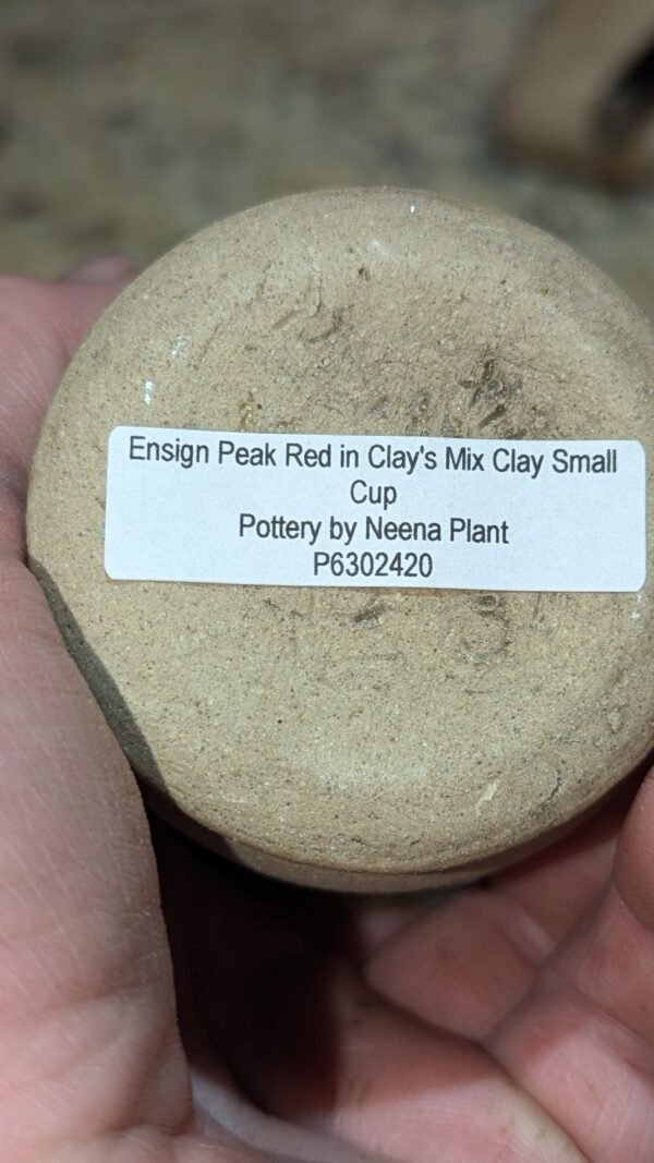 Ensign Peak Red in Clay's Mix Clay Small Cup - Image 3