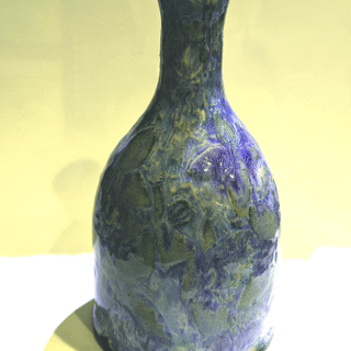 Morpho Butterfly Carved Vase