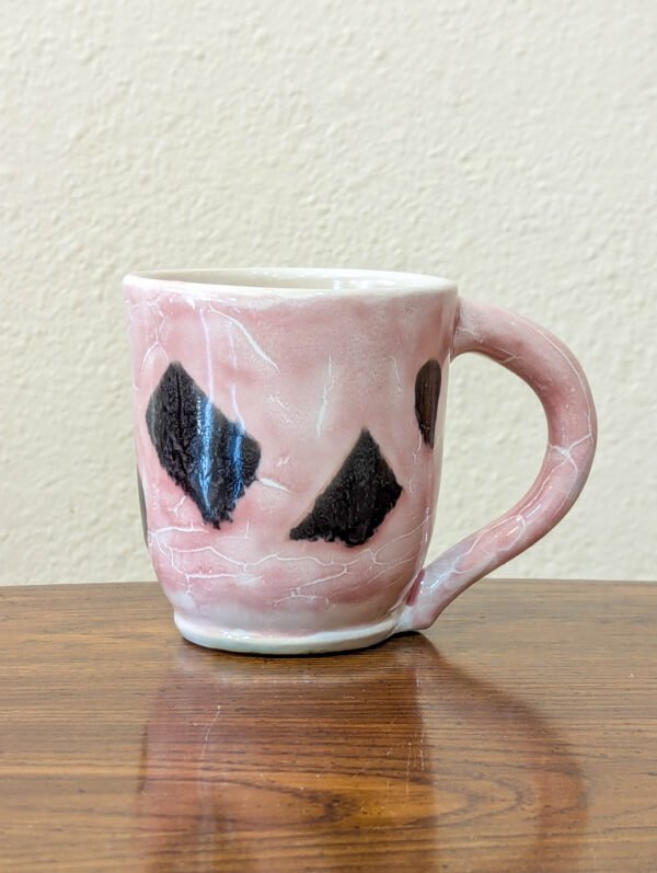 Pink, White and Black Mug